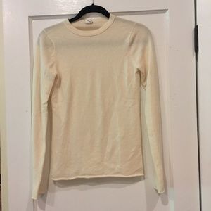 J. Crew Crewneck Cream Cashmere Sweater